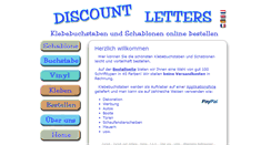 Desktop Screenshot of discountletters.de